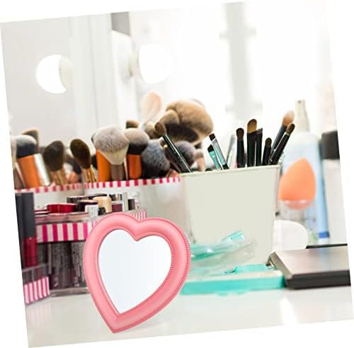 FRCOLOR Heart Shape Dresser Mirror Dual Use 1