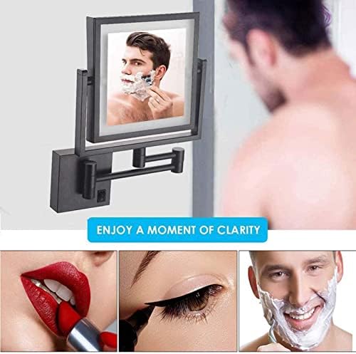 DEIHGE 8 Wall-Mounted Makeup Mirror with 3X Magnification