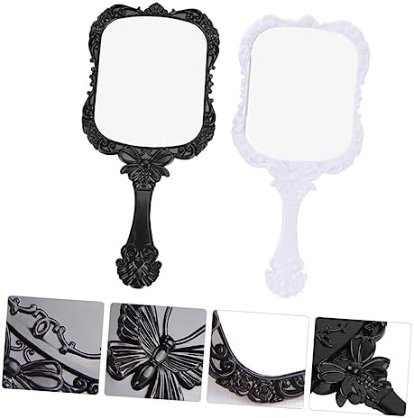 VICASKY 2Pcs Portable Vanity Mirror with Long Handle 1