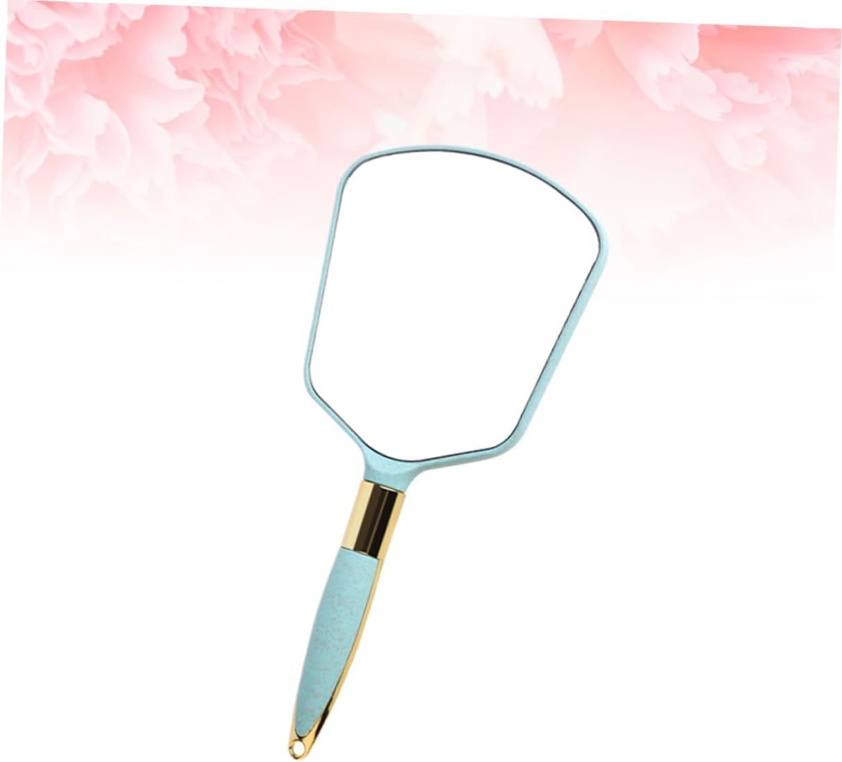 Vaguelly Portable Handheld Makeup Mirror with Chic Blue Design 1