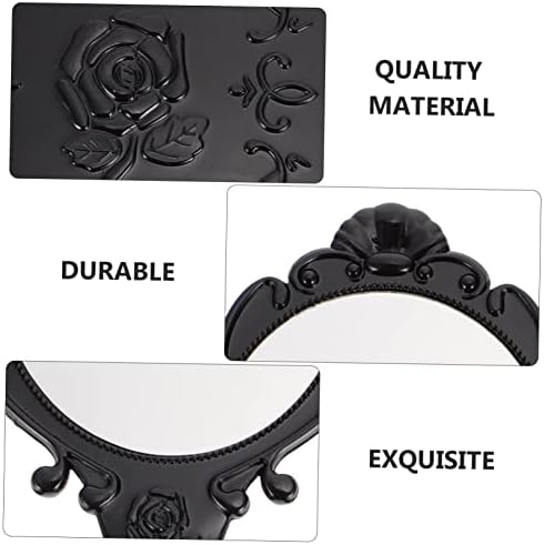 2pcs Retro Gold Frame Makeup Mirror Portable
