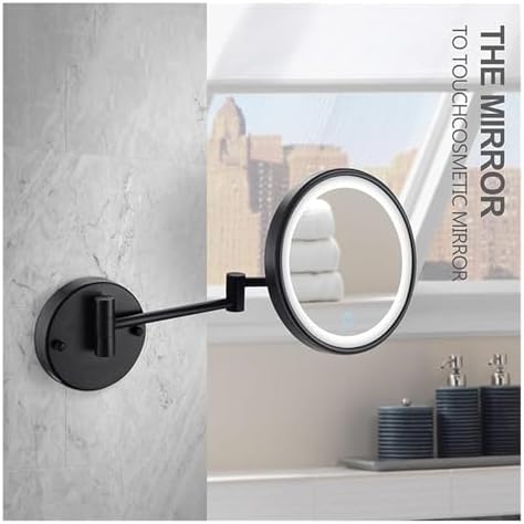 LED Vanity Mirror with Touch Sensor and Swivel Arm