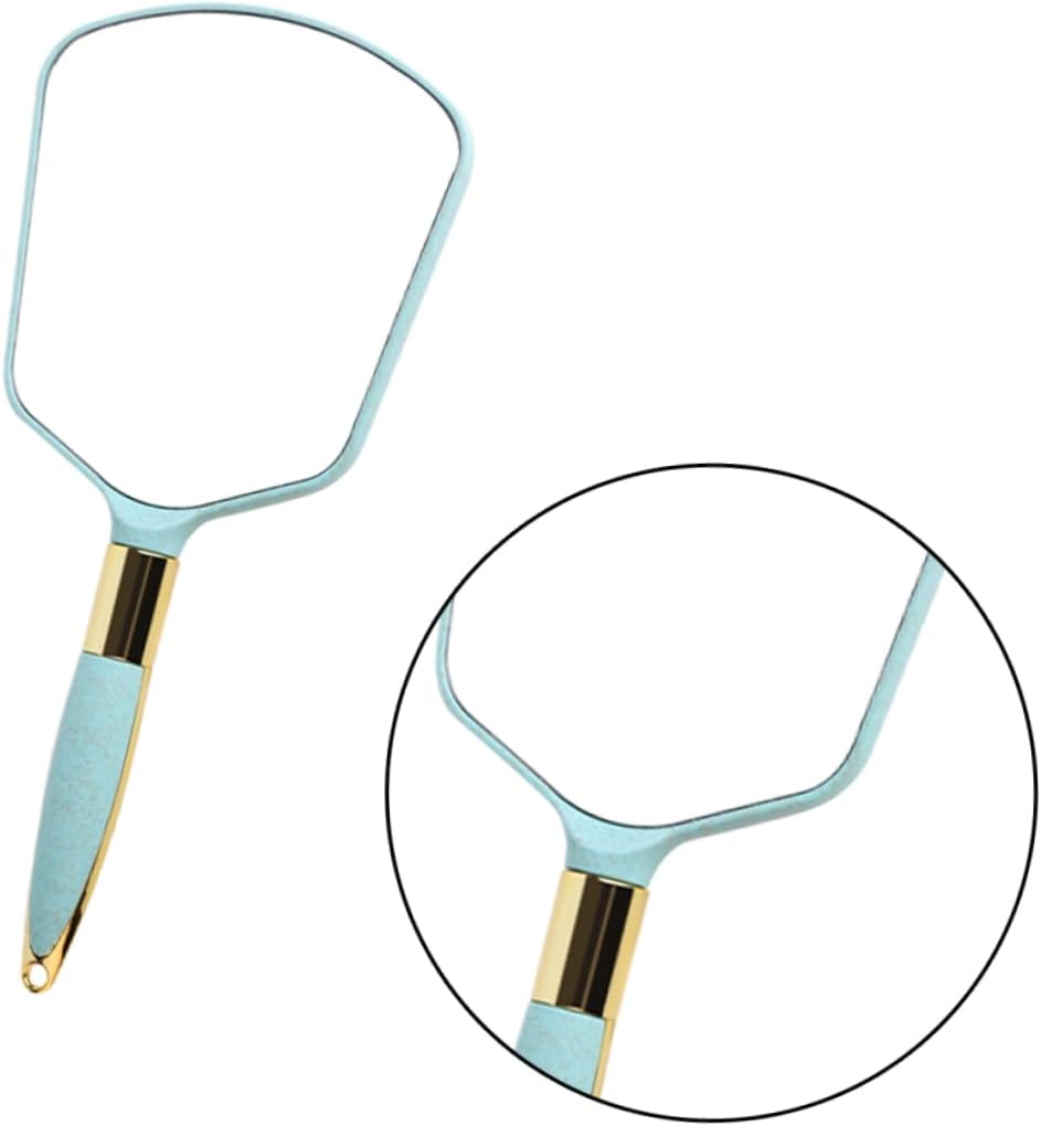Handheld Cosmetics Mirror with Wall Hanging Hole