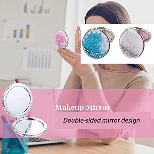 AKOAK Compact Travel Mirror with 2x Magnifying Glass