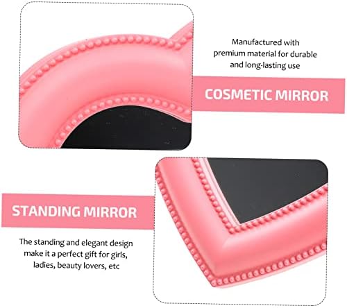 Beaupretty Heart Shape Makeup Mirror with Stand