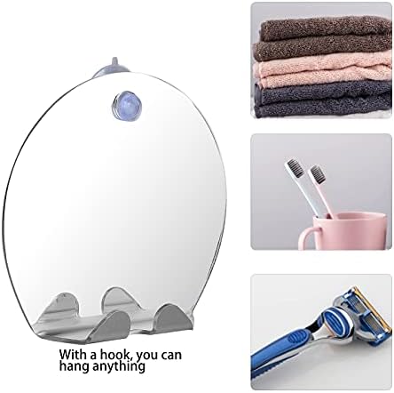 YEmirth Non-Fog Round Shower Mirror with Suction Hook 1