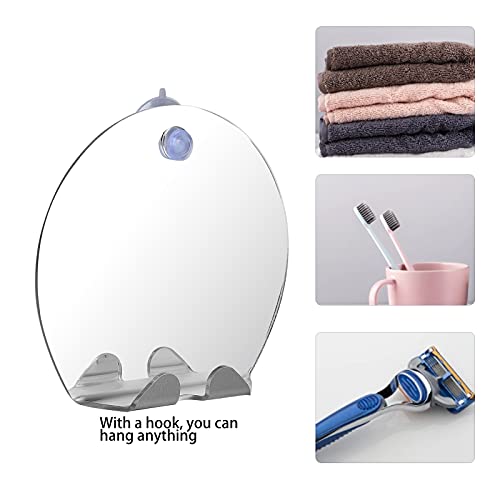 Dioche Fogless Round Shower Mirror with Suction Cup