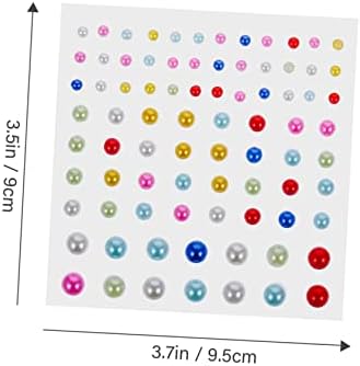 Lurrose 4sets Facial Diamond Sticker Clear Rhinestones