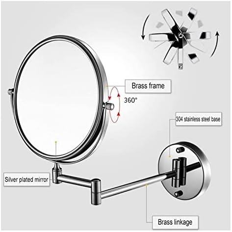 FUDGIO 8-inch 5x Magnifying Makeup Mirror