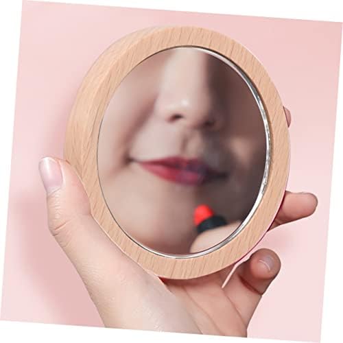 Portable Cosmetic Mirror with Retro Angel Design