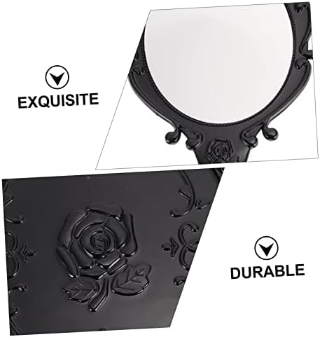 FRCOLOR 2pcs Portable Makeup Mirror Retro Style