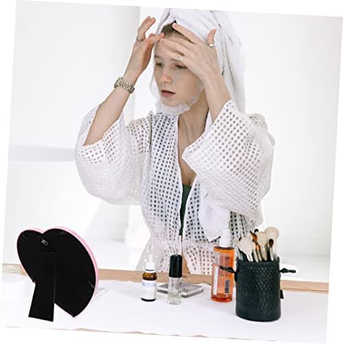1pc Heart-Shaped Makeup Mirror Wall Mount Desktop Style