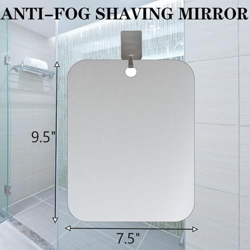 JIANGLAN Fogless Shower Mirror 93x75 for Shaving Makeup