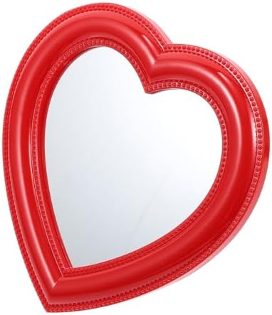 Heart Shaped Desktop Makeup Mirror Wall Vanity Mirror for Women