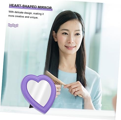 Cabilock Heart-Shaped Makeup Mirror for Vanity Wall or Desktop