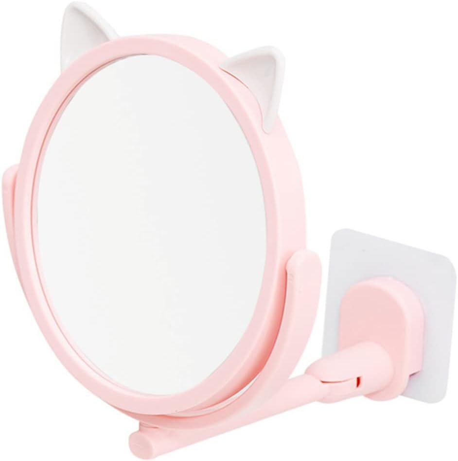 Wall-Mounted Folding Mirror for Bathroom and Vanity Use