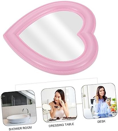 Alipis Heart-Shaped Makeup Mirror for Vanity