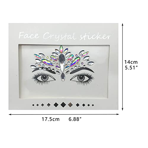 GLARYYEARS 10 Pack Face Gems Temporary Tattoos
