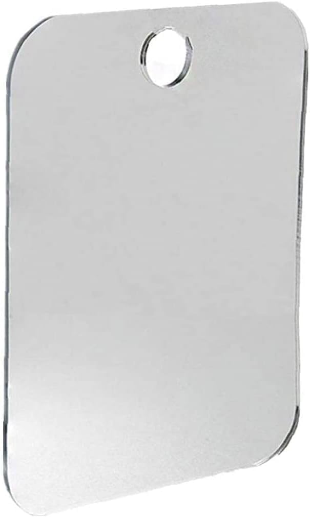1Pc Silver Portable Fogless Mirror for Travel and Home Use
