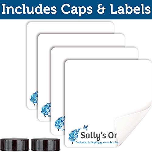 Sallys Organics Amber Glass Spray Bottles 2 Pack 16oz Refillable