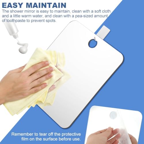 HINMAYGO Fogless Shower Mirror for Shaving 945 x 787 Wall Hanging