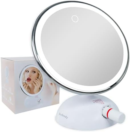 BaoNeedy 10x Magnifying Mirror with Suction Cup and 360 Swivel
