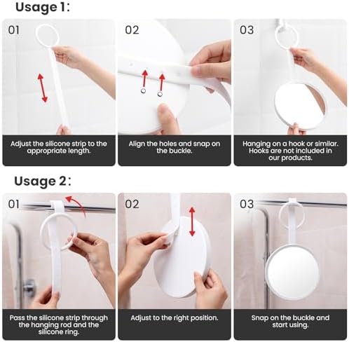 TAILI Fogless Shatterproof Shower Mirror for Shaving