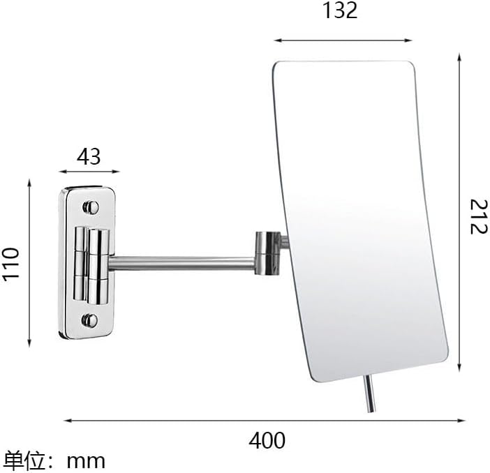 LZHIANG 3X Magnification Folding Vanity Mirror with Chrome Arms