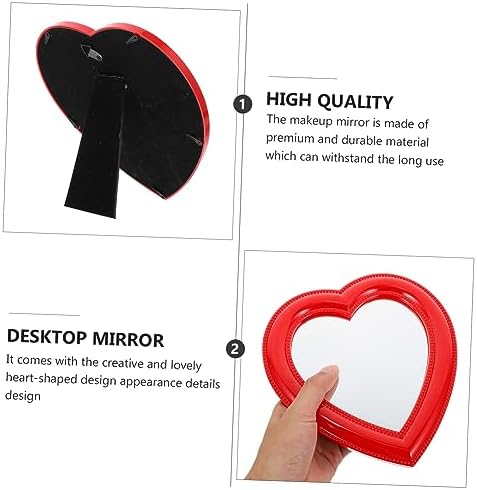 BESTYASH Heart Shaped Desktop Makeup Mirror 1