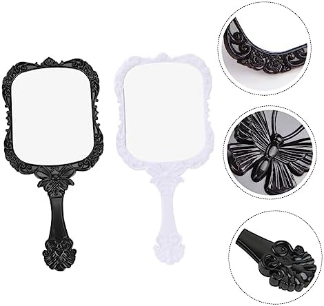 VICASKY 2Pcs Portable Vanity Mirror with Long Handle 1