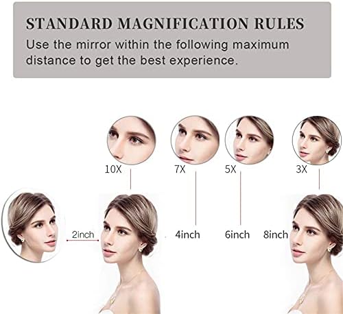 NOVOCE 8 Inch Adjustable Makeup Mirror with 3X Magnification