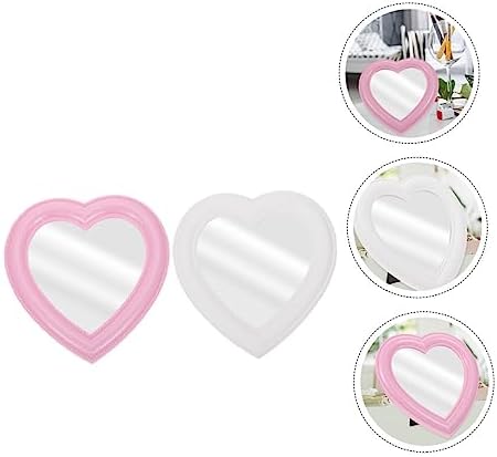 MAGICLULU Heart Shaped Makeup Mirror 2 Pack 1