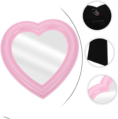 Alipis Heart-Shaped Makeup Mirror for Vanity