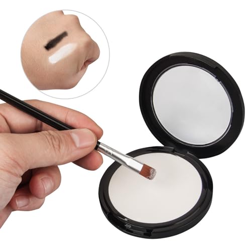 TOEDO White Black Body Paint with Brush for Halloween Cosplay
