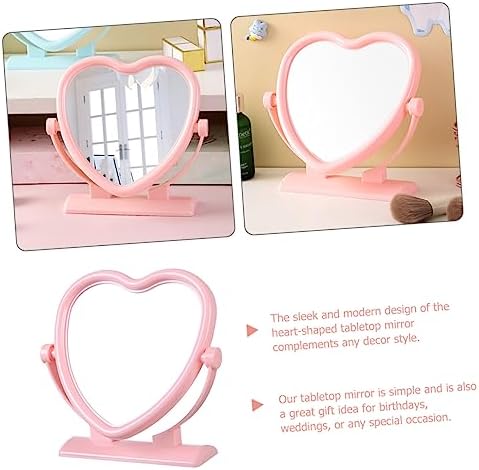 Heart Shaped Double Sided Rotatable Vanity Mirror