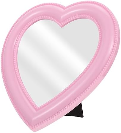 Alipis Heart-Shaped Makeup Mirror for Vanity