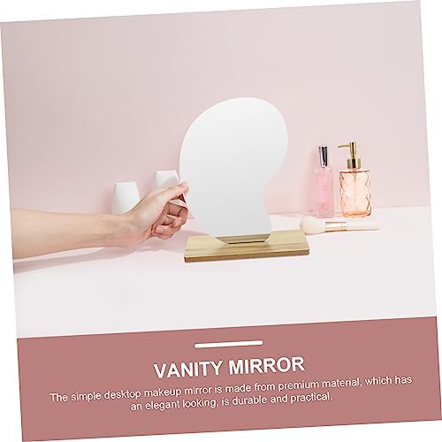 Alipis Acrylic Vanity Mirror with Wooden Base 1
