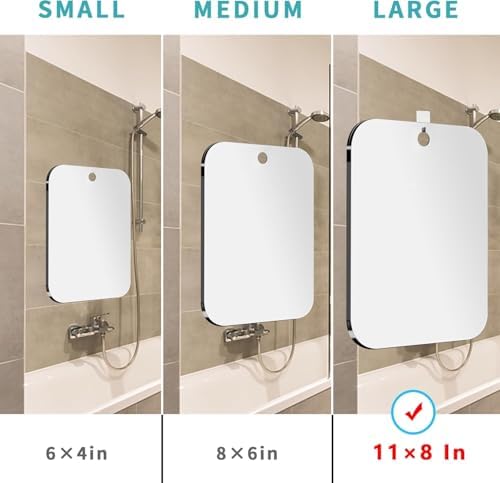 NKJVE Shatterproof Fogless Mirror for Shaving and Makeup