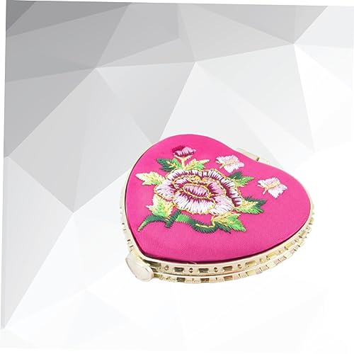 Beavorty Compact Portable Mini Makeup Mirror Double-Sided Heart Design