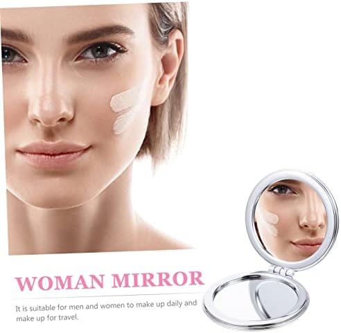 Portable Double-Sided Compact Mirror for Travel Makeup