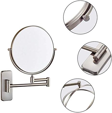 LZHIANG 8-Inch Double-Sided LED Vanity Mirror with 5X Magnification