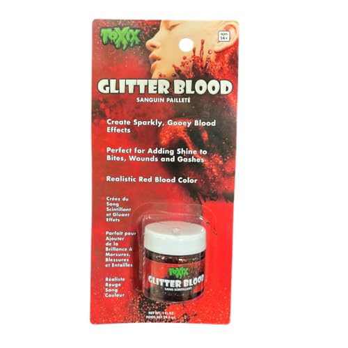 Sparkling Red Glitter Fake Blood 1 Oz