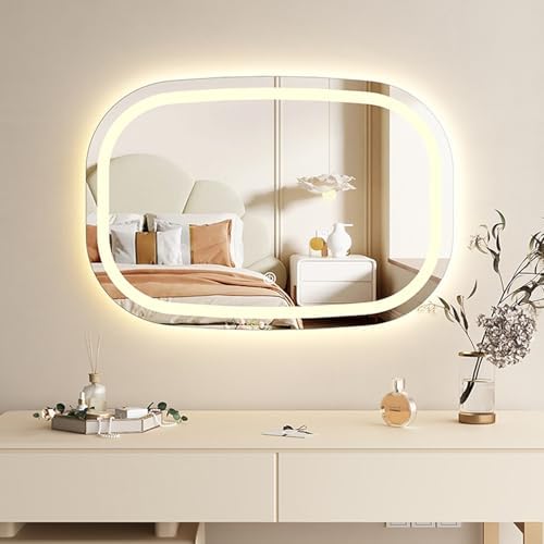 Oval Dimmable LED Vanity Mirror For Wall