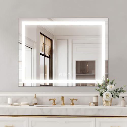 COOLJEEN 23x18 LED Vanity Mirror with Lights and USB Port