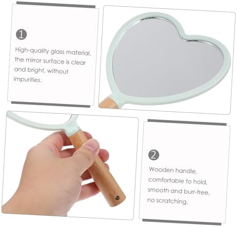 GALPADA Heart Shaped Makeup Mirror - Lightweight Stylish