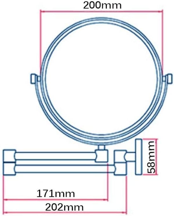 LCARY 8 Inch Double Sided Vanity Mirror with 10X Magnification 1