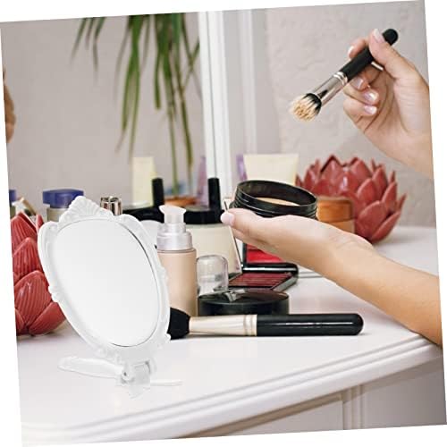 Healeved Small Mirror Makeup Retro Folding Wall-Mounted Vanity Mirror