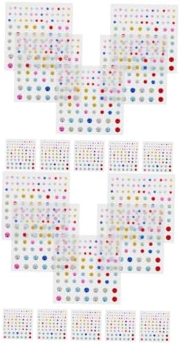Uonlytech 5 Sets Self-Adhesive Rhinestone Stickers for Face and Body