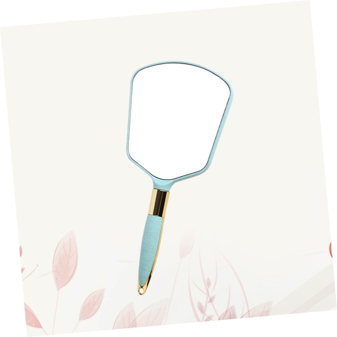 Vaguelly Portable Handheld Makeup Mirror with Chic Blue Design 1