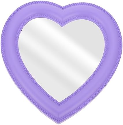 Cute Heart-Shaped Rotating Makeup Mirror